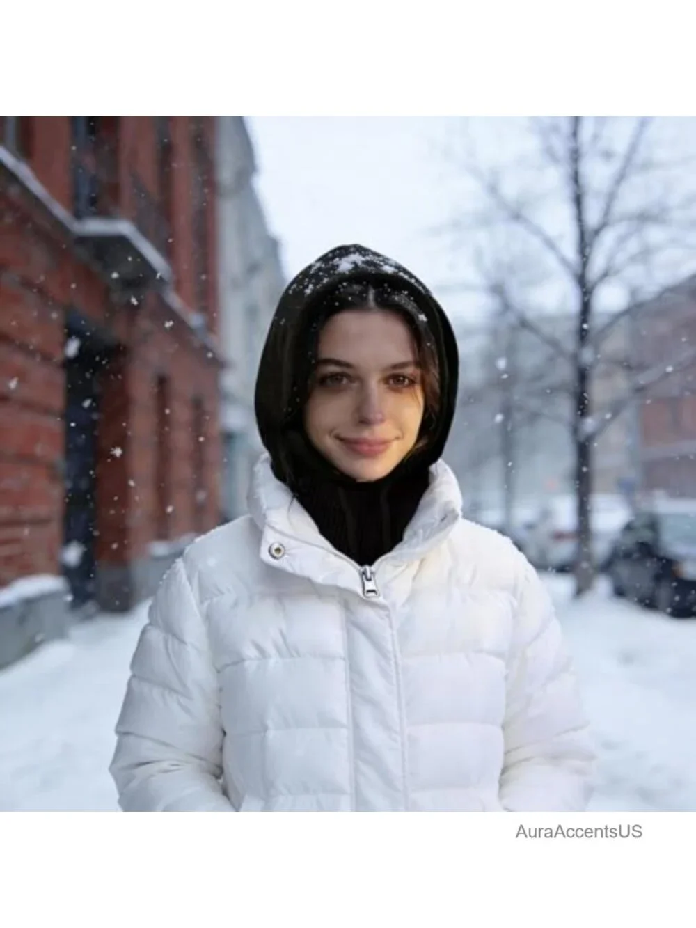 Hooded Scarf Hat Balaclava for Women Winter Knit Beanie Neck Warmer